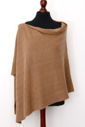 baby soft patterned knit mid weight cashmere poncho...for not quite a coat sort of weather.