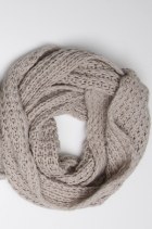 loose knit double length snood that can be worn long or wrapped double